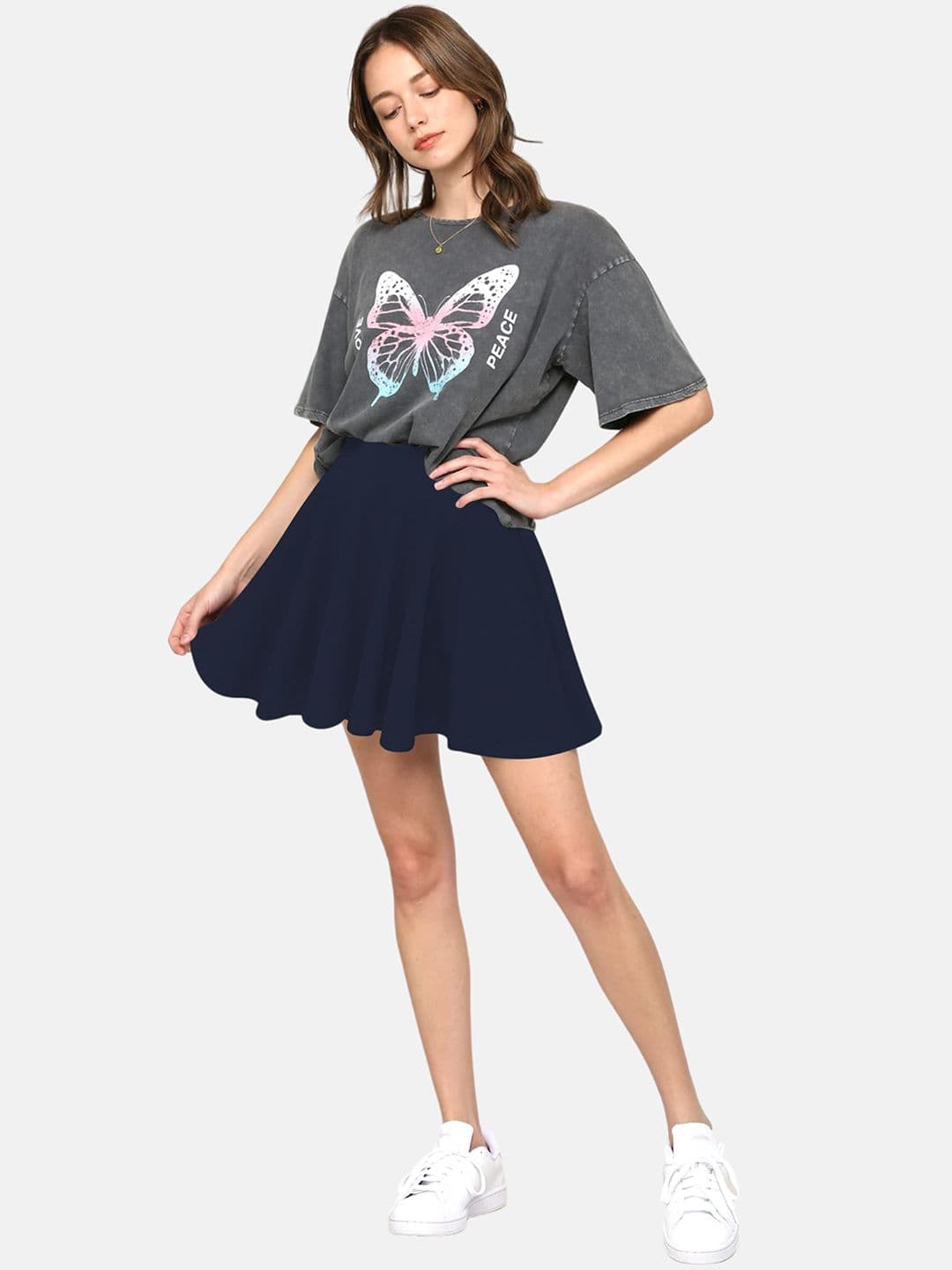 BAESD A-Line Skirt With Attached Shorts - view 1