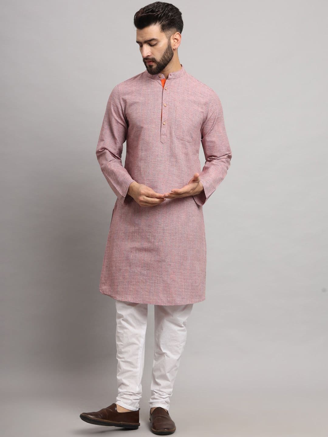 Latest Chikan Garments Mandarin Collar Kurta - view 1
