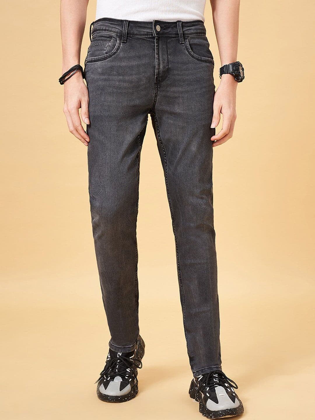 SF JEANS by Pantaloons Men Skinny Fit Clean Look Light Fade Stretchable Jeans - view 1
