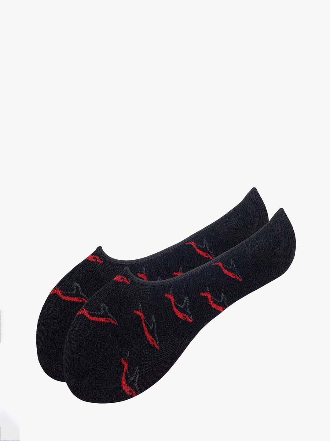 Soxytoes Men Patterned Anti Slip Grip Cotton Shoe Liner Socks - view 1