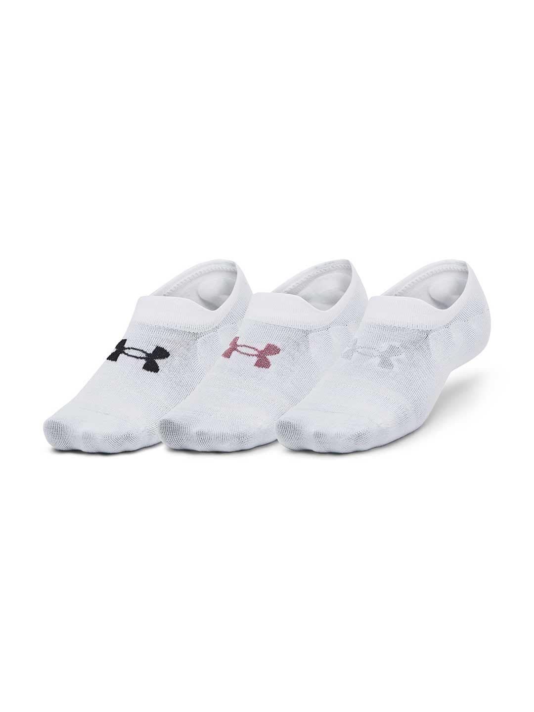 UNDER ARMOUR Unisex Pack Of 3 Brand Logo Detail Essential Ultra Low Tab Ankle Length Socks - view 1