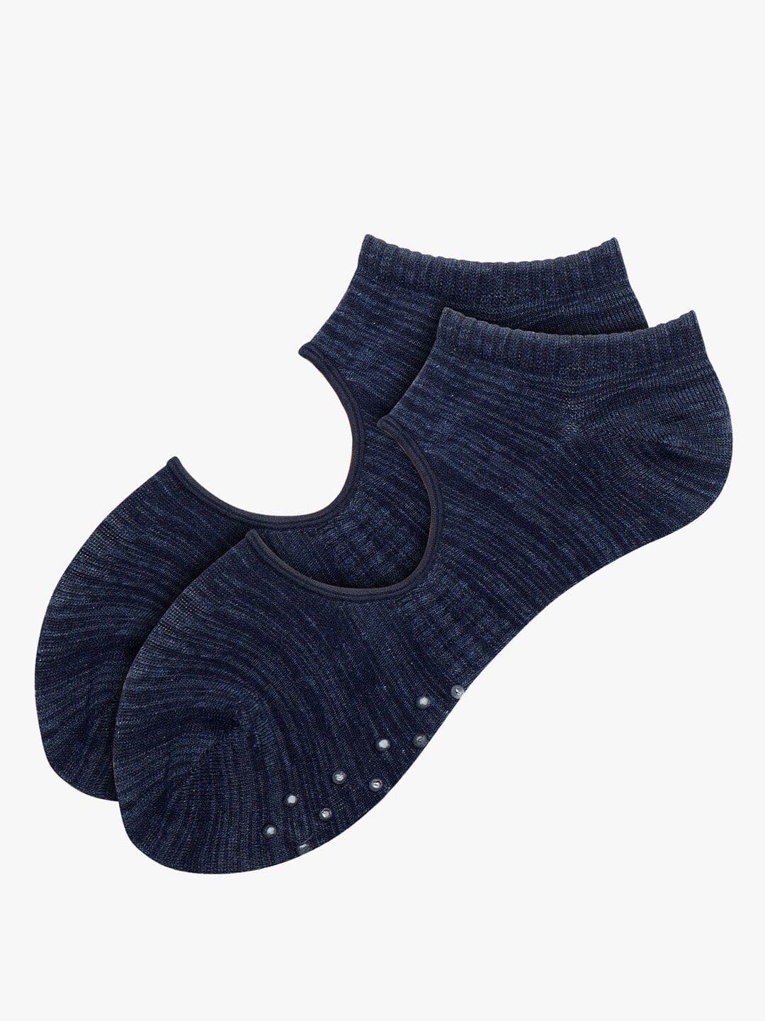 Soxytoes Unisex Solid Cotton Yoga Grip Low-Cut Shoe Liner Socks - view 1
