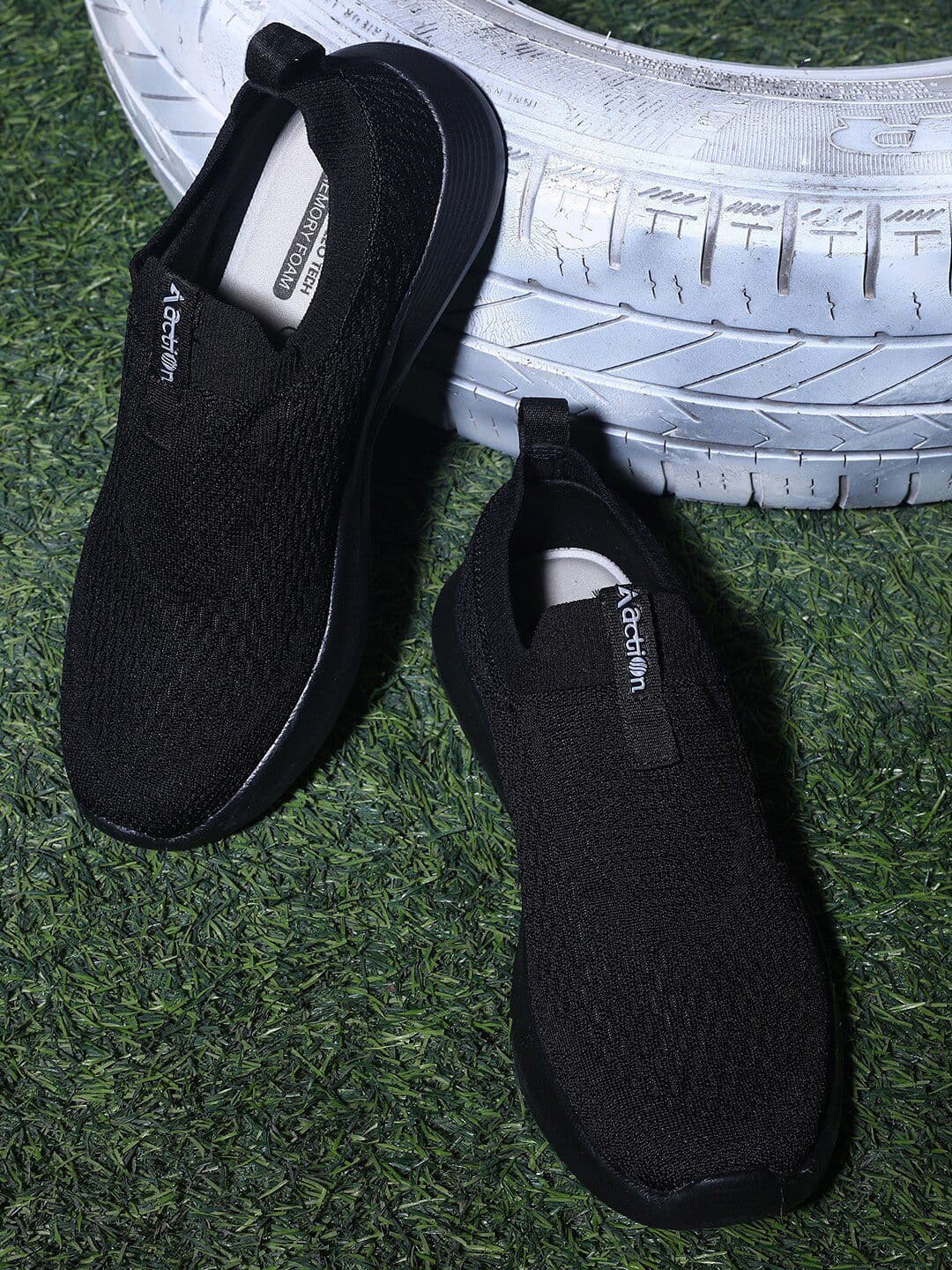Action Men Lace Up Mesh Running Shoes - view 1