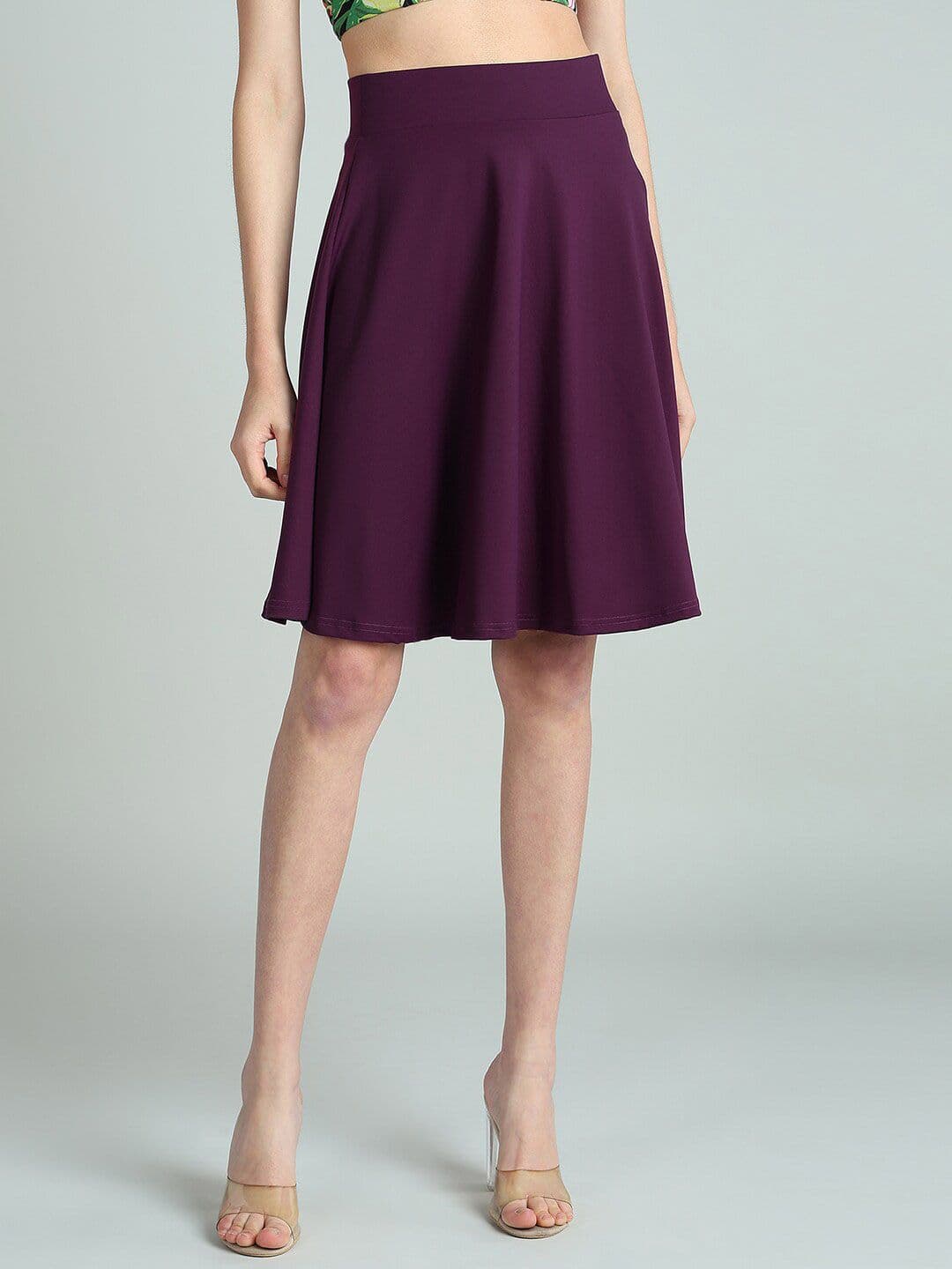 BAESD Above Knee Length Flared Skirt - view 1