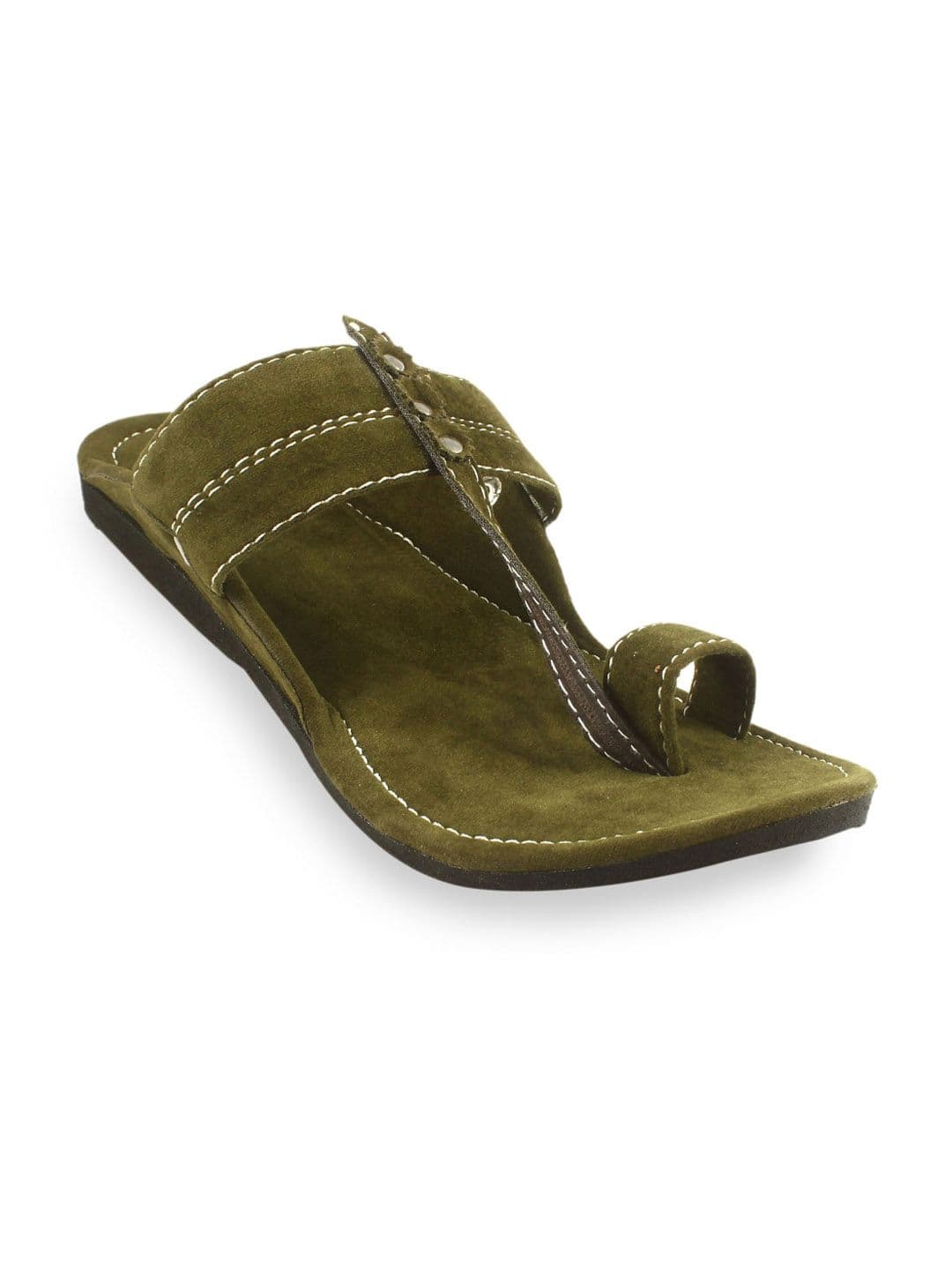 Apratim Men Velvet Kolhapuri Comfort Sandals - view 1