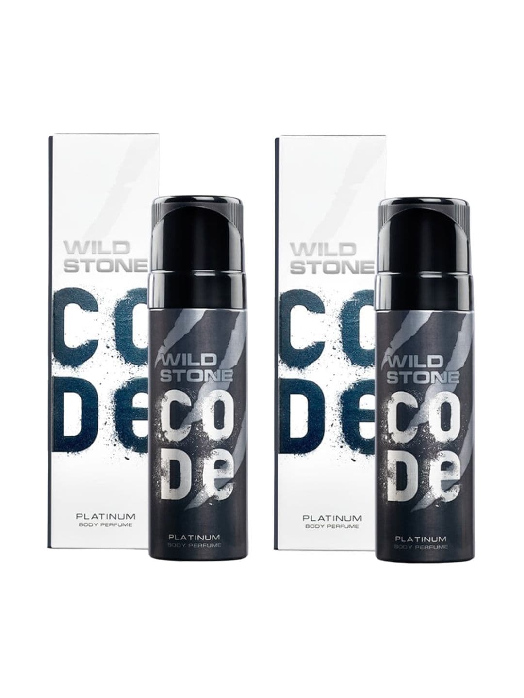 Wild stone code Men Set of 2 Code Platinum Long Lasting Body Deodorant Perfume - 150 ml each
