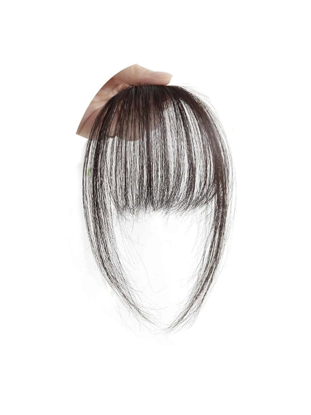 FIMBUL Human Hair Clip-On Short Air Bangs Fringe Hair Extensions - Black 15 - view 1