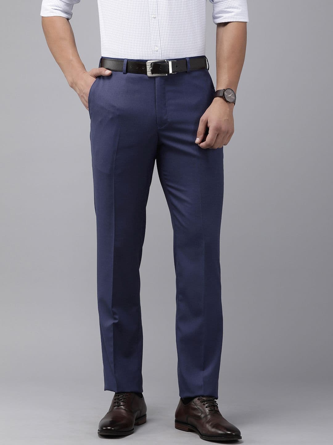 Park Avenue Men Solid Formal Trouser - view 1