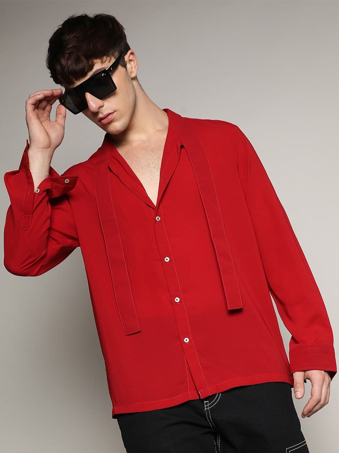 CAHOOT Men's Relaxed Slash Collar Long Sleeves Casual Shirt - view 1