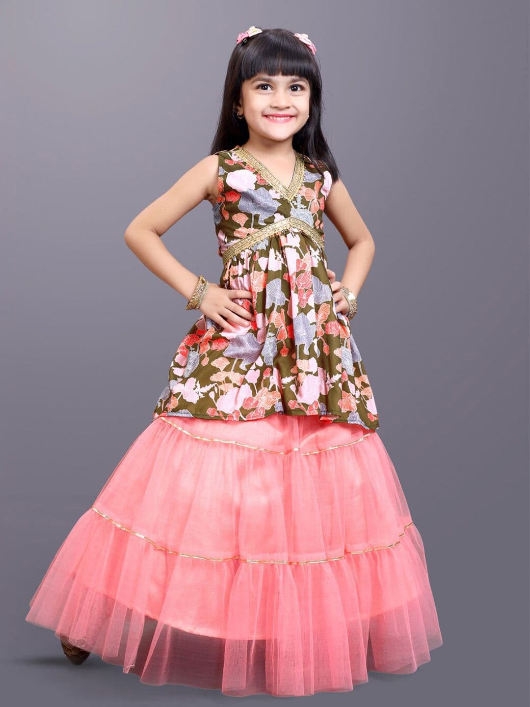 BAESD Girls Printed Ready to Wear Lehenga Choli - view 1