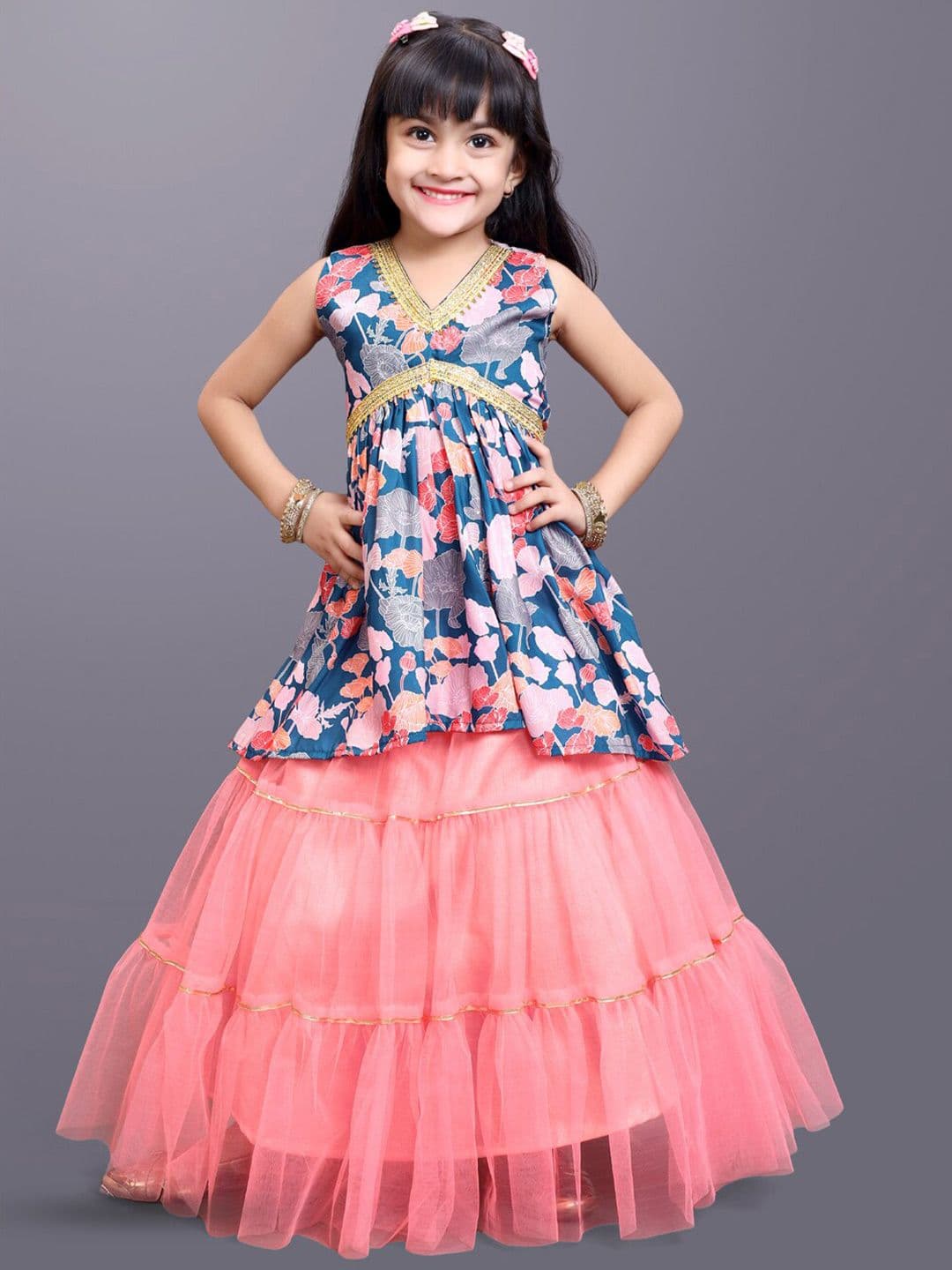 BAESD Girls Printed Ready to Wear Lehenga Choli - view 1