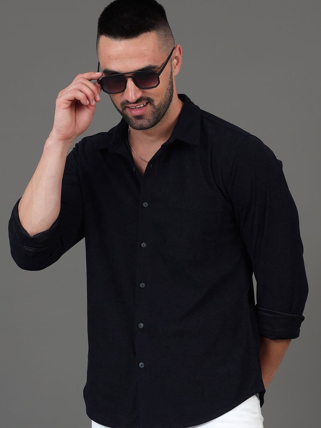 HERE&NOW Slim Fit Long Sleeves Spread Collar Casual Shirt - view 1