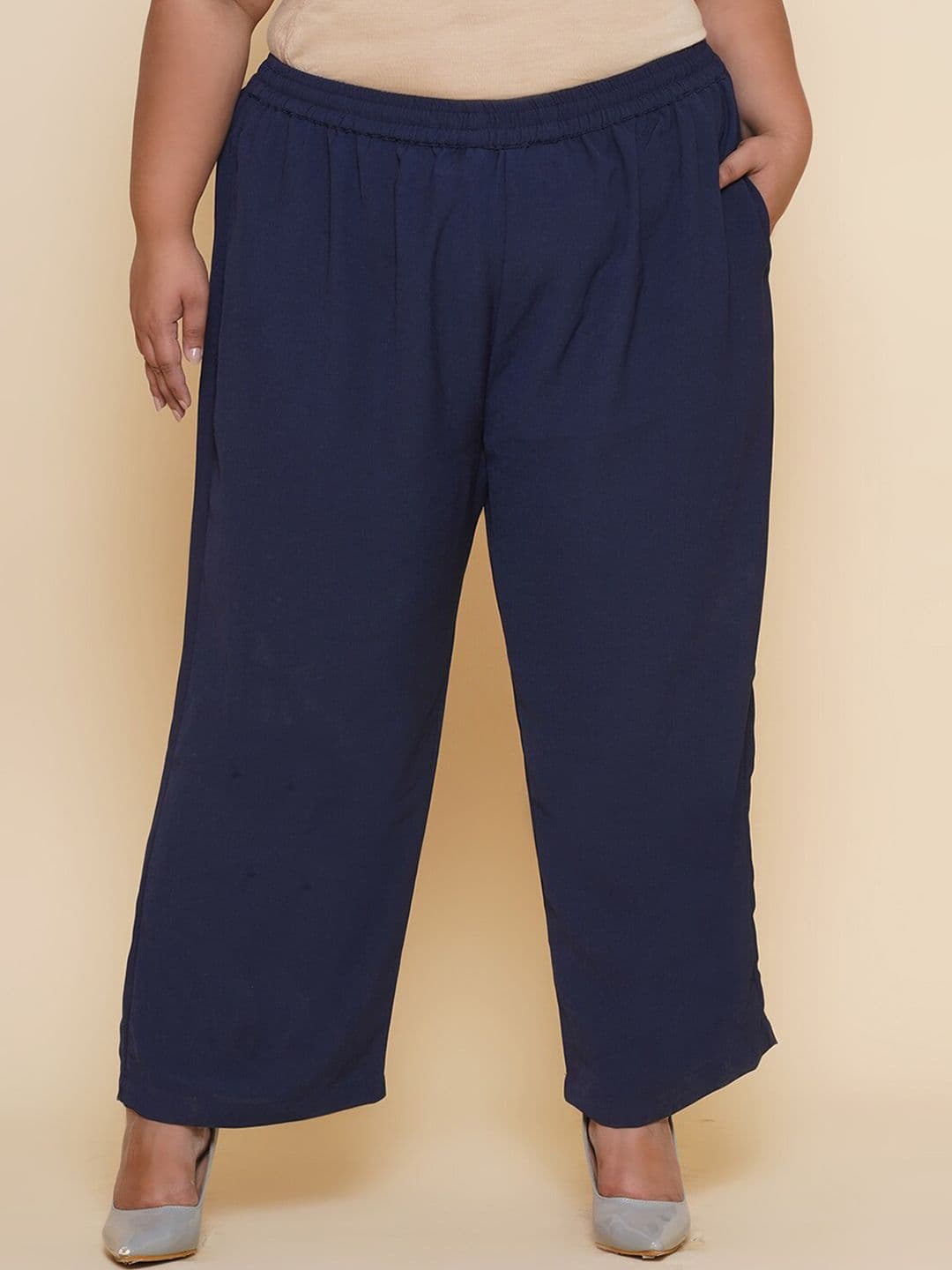 Kiaahvi by JOHN PRIDE Plus Size Wide Leg Palazzos - view 1