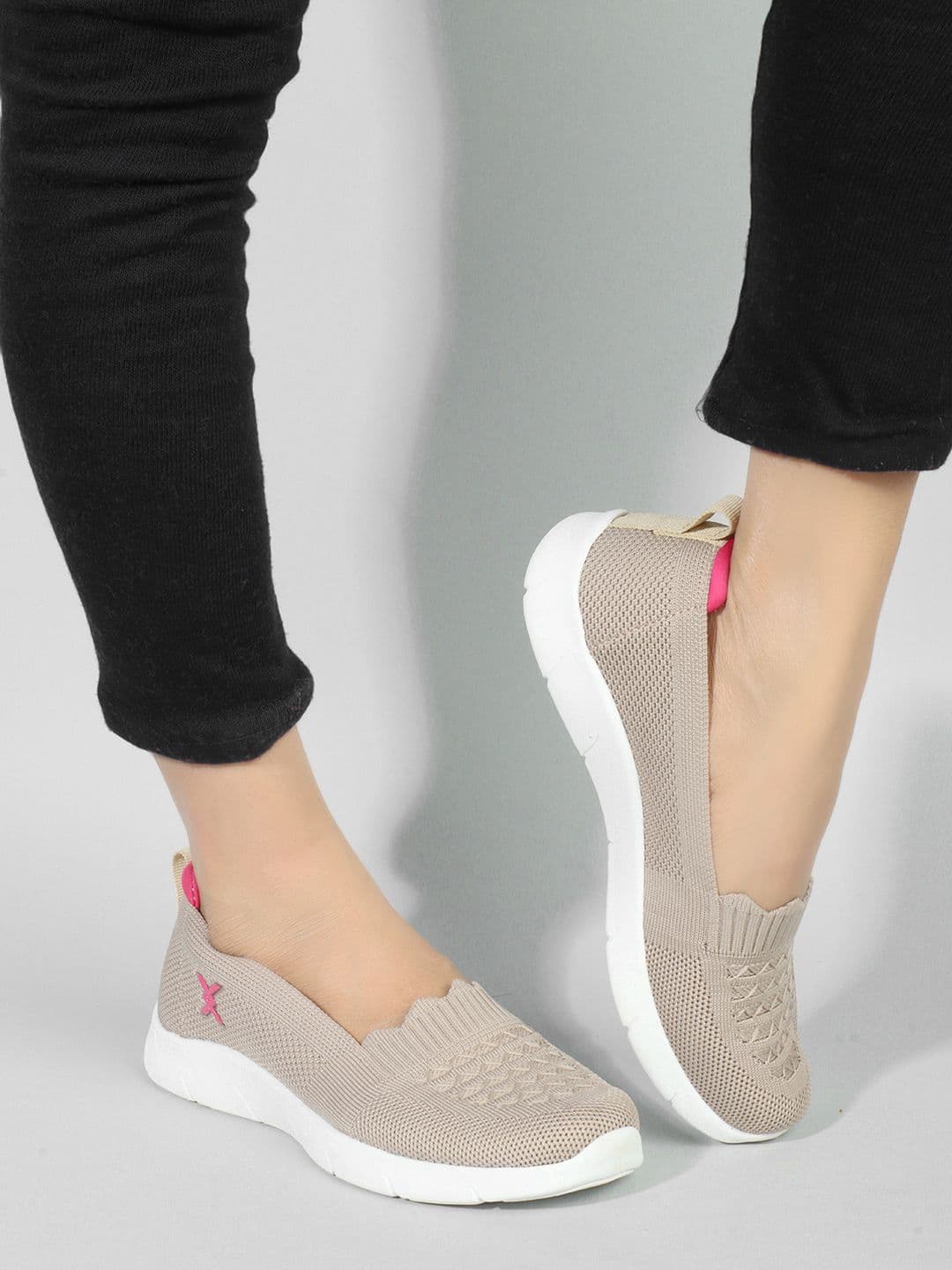 Carlton London Women Textured Flyknit Slip-On Sneakers - view 1