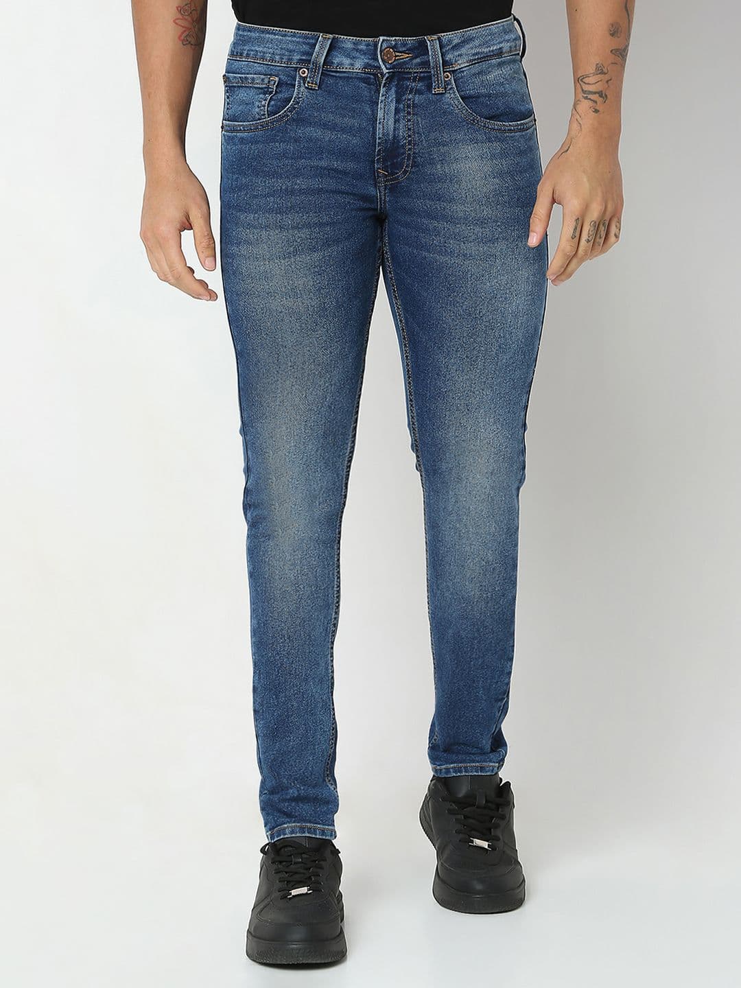 SPYKAR Men Super Slim Fit Low-Rise Light Fade Stretchable Jeans - view 1