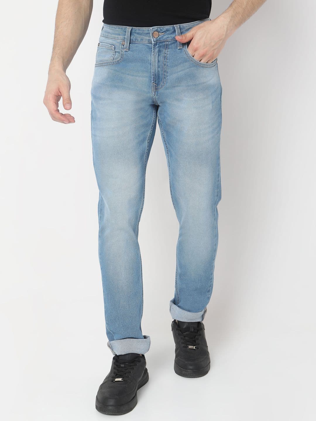SPYKAR Slim Fit Low-Rise Heavy Fade Stretchable Jeans - view 1