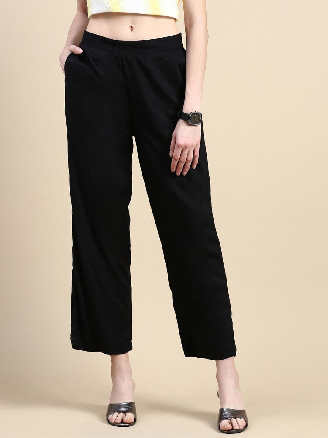 De Moza Women Cotton Wide Leg Palazzos - view 1
