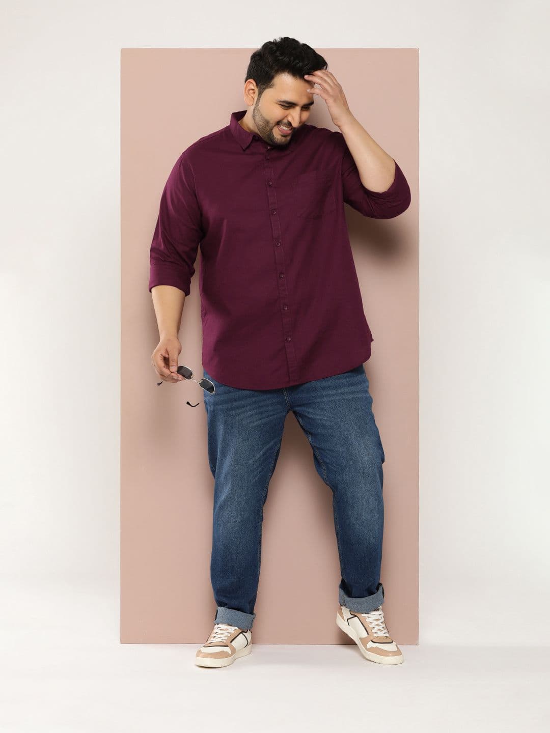 Sztori Men Plus Size Solid Regular Fit Casual Shirt - view 1