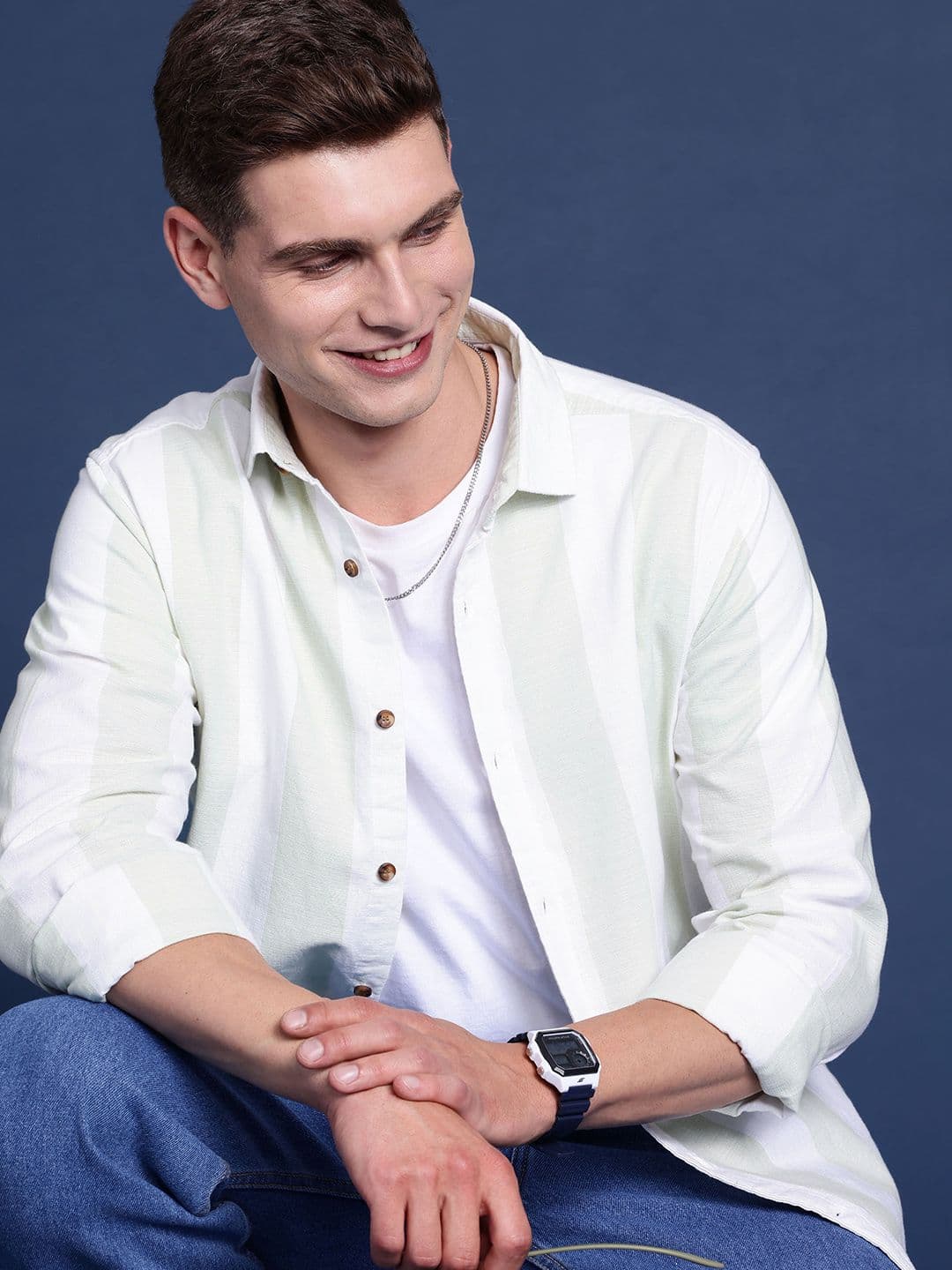Mast & Harbour Men Striped Cotton Casual Shirt - view 1