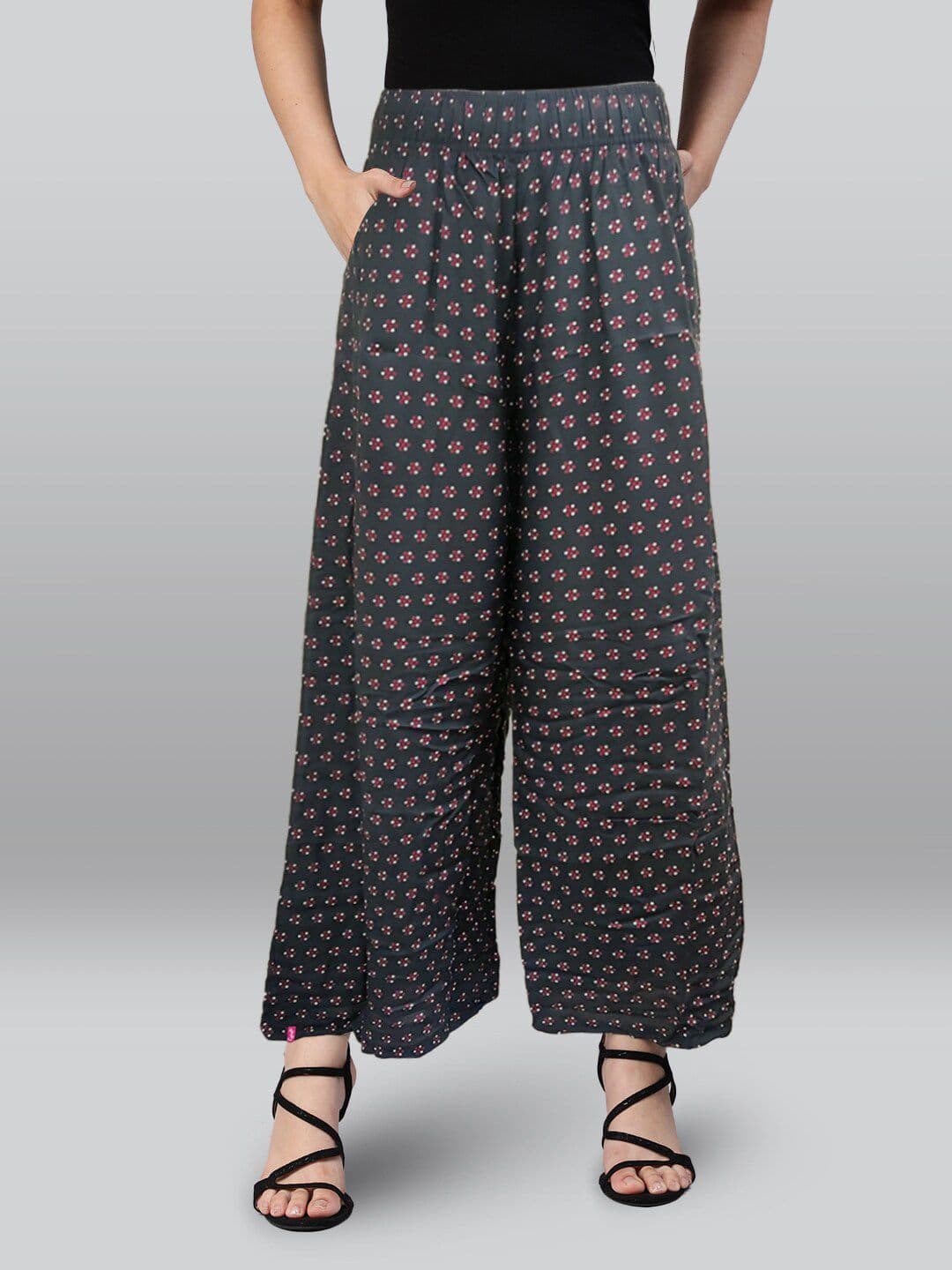 LYRA Floral Printed Wide Leg Palazzos - view 1