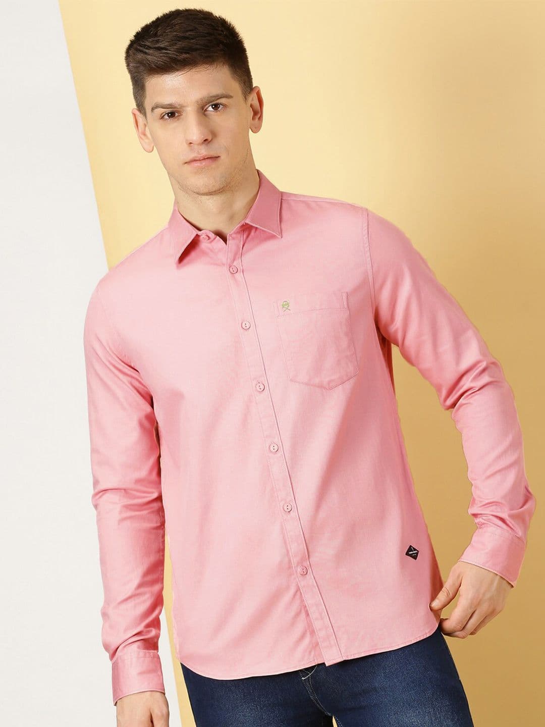 Thomas Scott Men Standard Slim Fit Flannel Weave Pure Cotton Casual Shirt - view 1