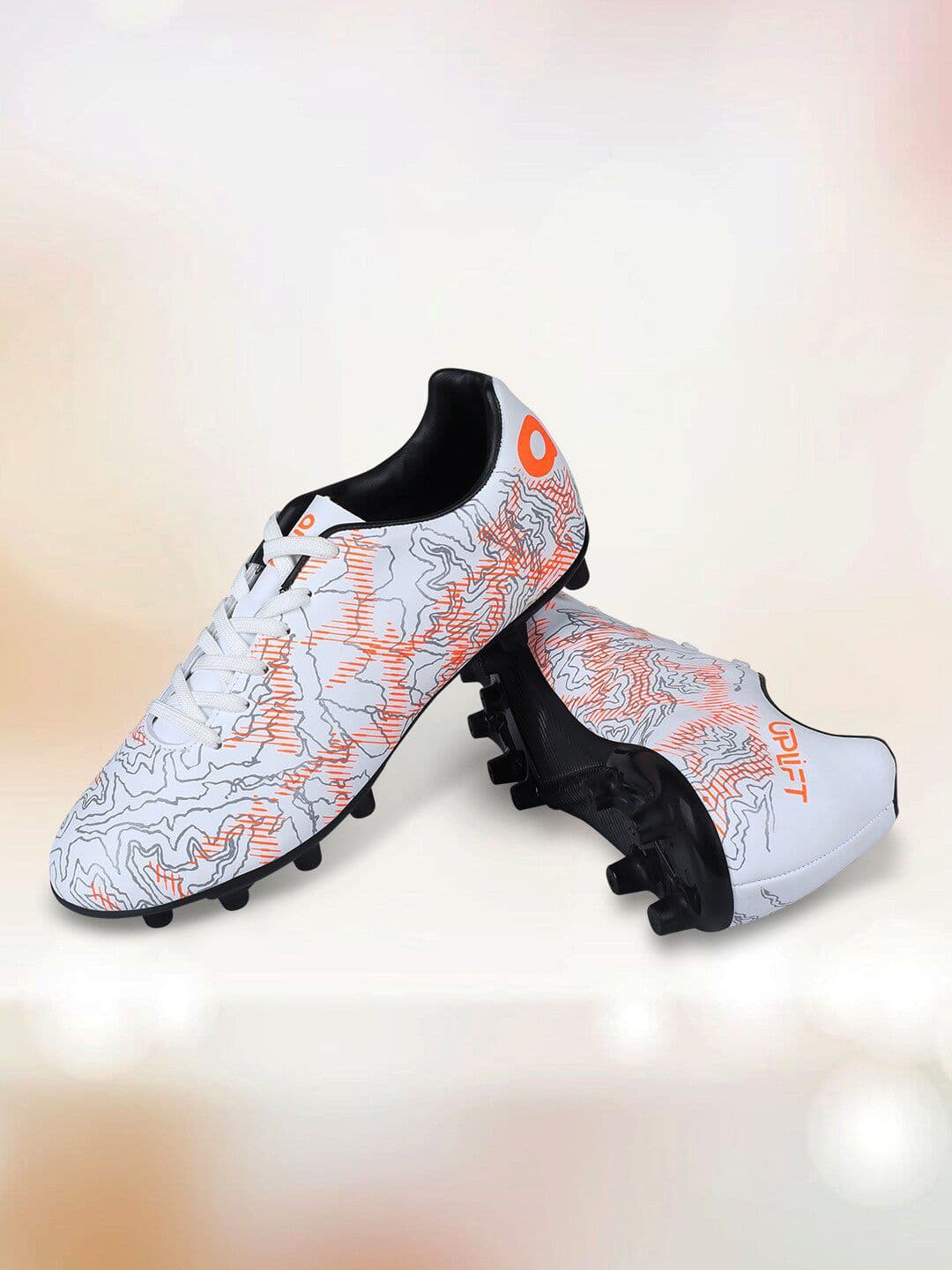 Aivin Men Uplift 2.0 Football Shoes - White & Orange - view 1