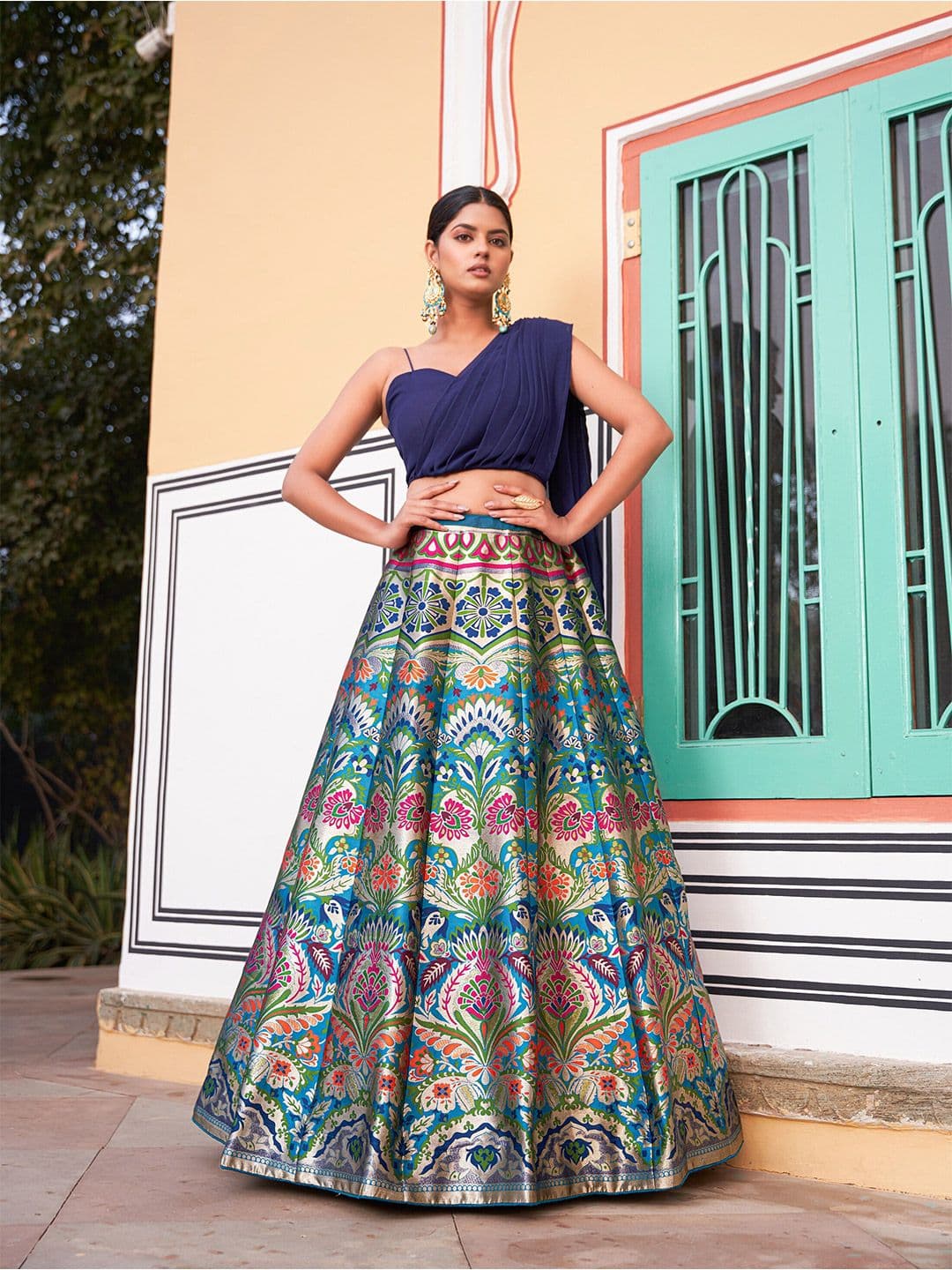LOOKNBOOK ART Banarasi Silk Lehenga Choli - view 1