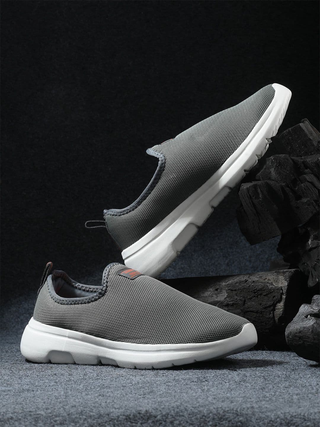 The Roadster Lifestyle Co. Men Grey Textured Walking Sports Shoes - view 1