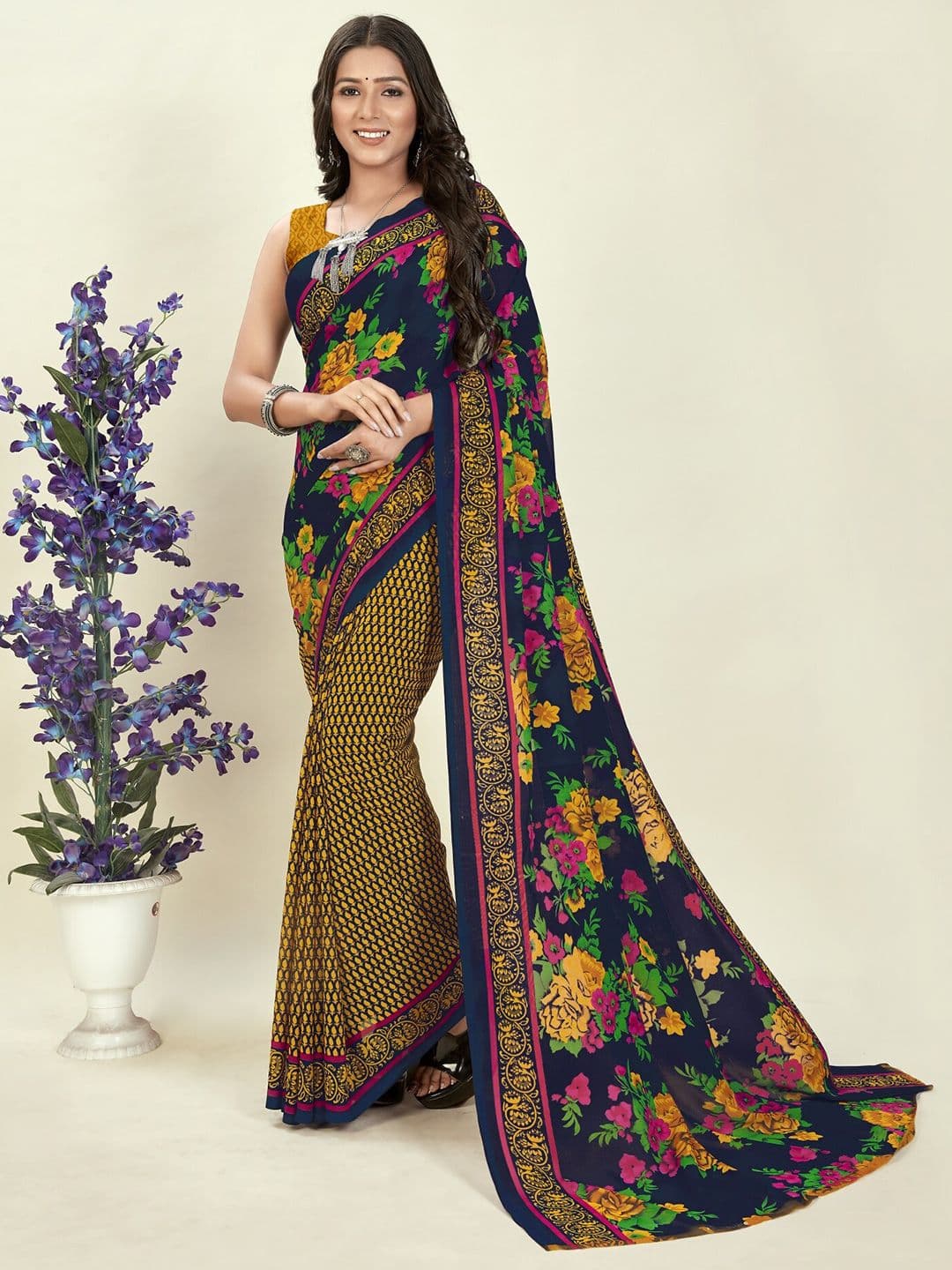 Moda Rapido Floral Printed Saree - view 1