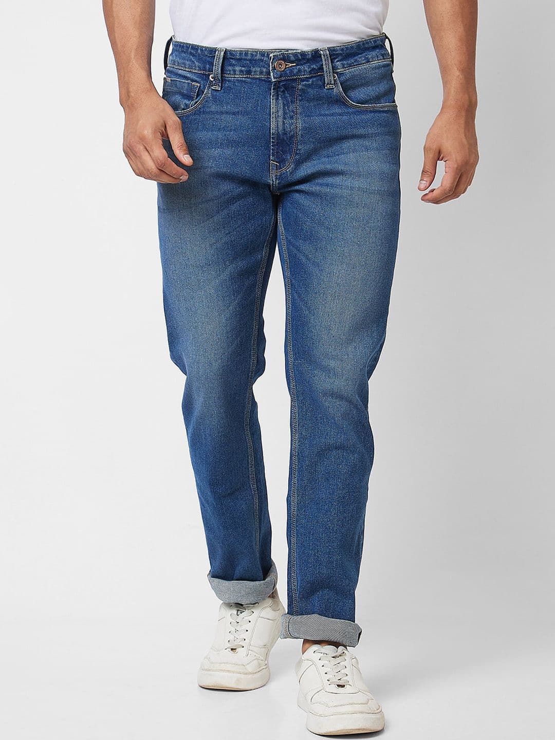 SPYKAR Men Relaxed Fit Light Fade Clean Look Cotton Jeans - view 1
