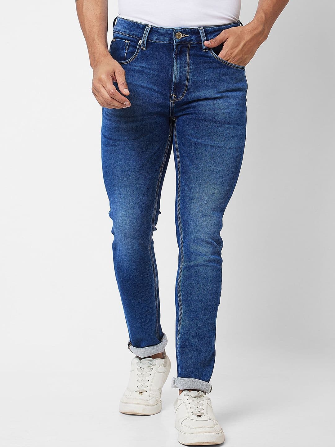 SPYKAR Men Rover Fit Mid Rise Regular Fit Light Fade Stretchable Jeans - view 1