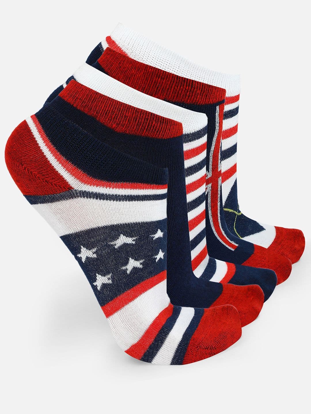 BAESD Unisex Pack Of 5 Printed Ankle-Length Socks - view 1