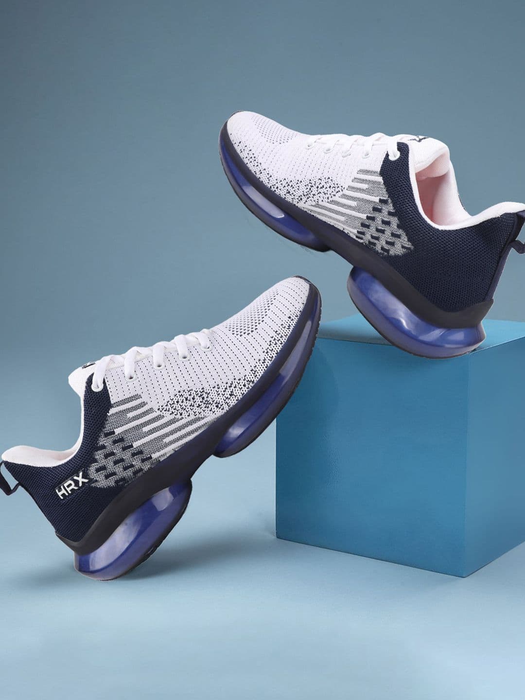 HRX by Hrithik Roshan Men White Textured Lace-Up Running Shoes