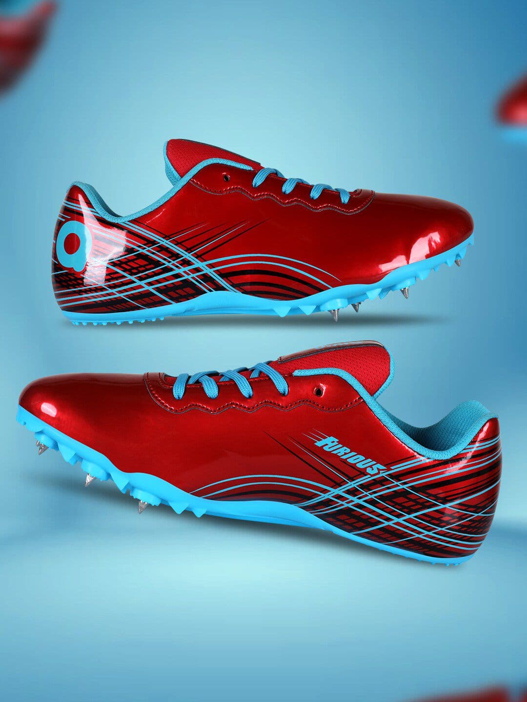 Aivin Furious Spike Running Shoes Red & Blue - view 1