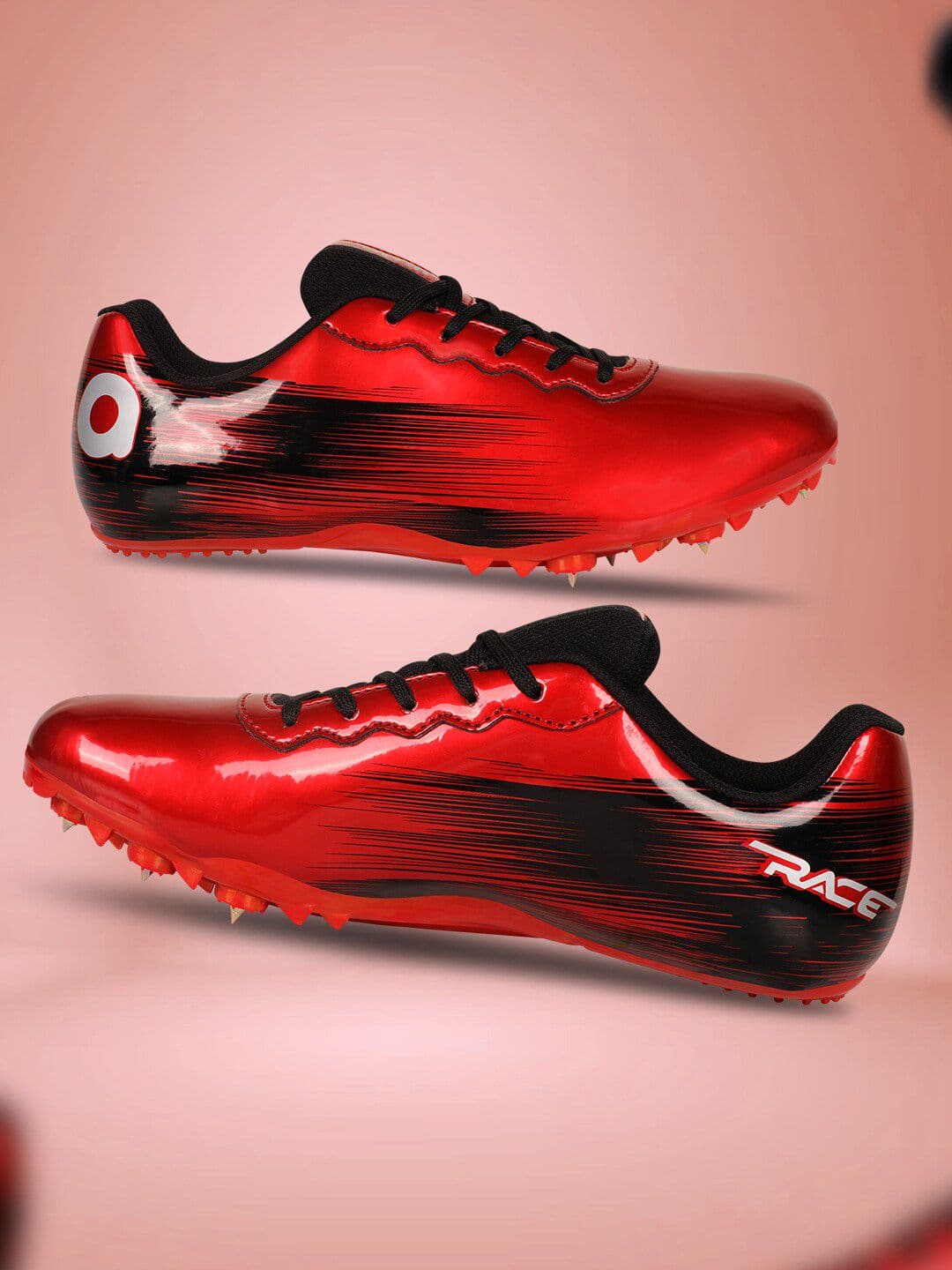 Aivin Race Running Spikes Shoes - Red & Black - view 1