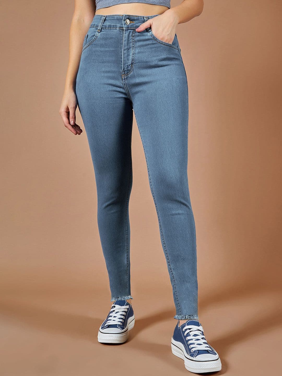 The Roadster Lifestyle Co. Women Blue Skinny-Fit No Fade Clean Look Stretchable Jeans - view 1