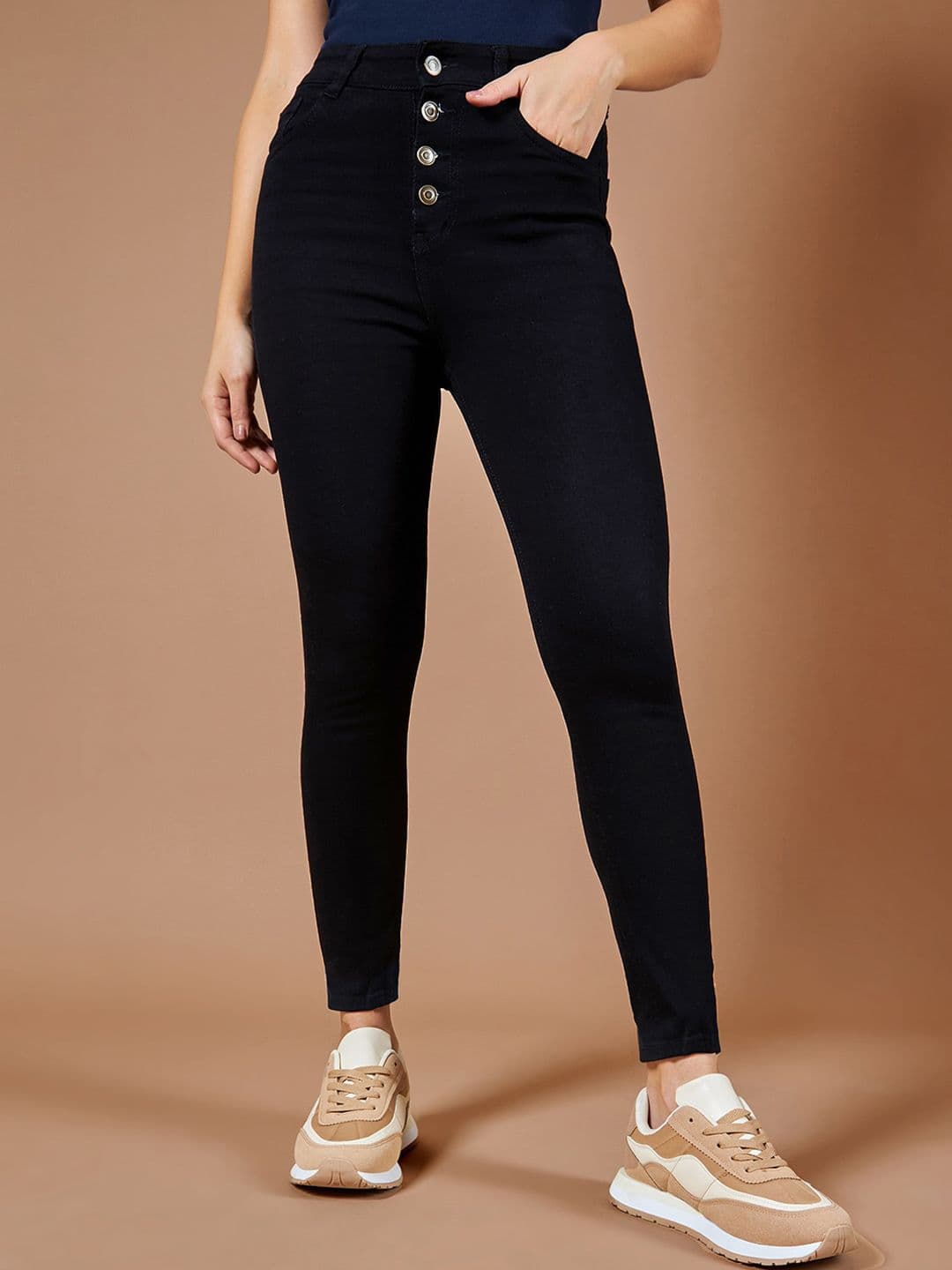 The Roadster Lifestyle Co. Women Black Clean Look High-Rise Skinny-Fit Jeans - view 1