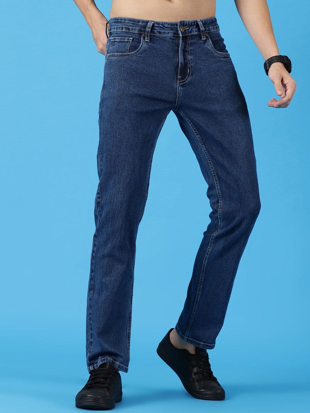 Mast & Harbour Men Carrot Slim Fit Clean Look Stretchable Jeans - view 1