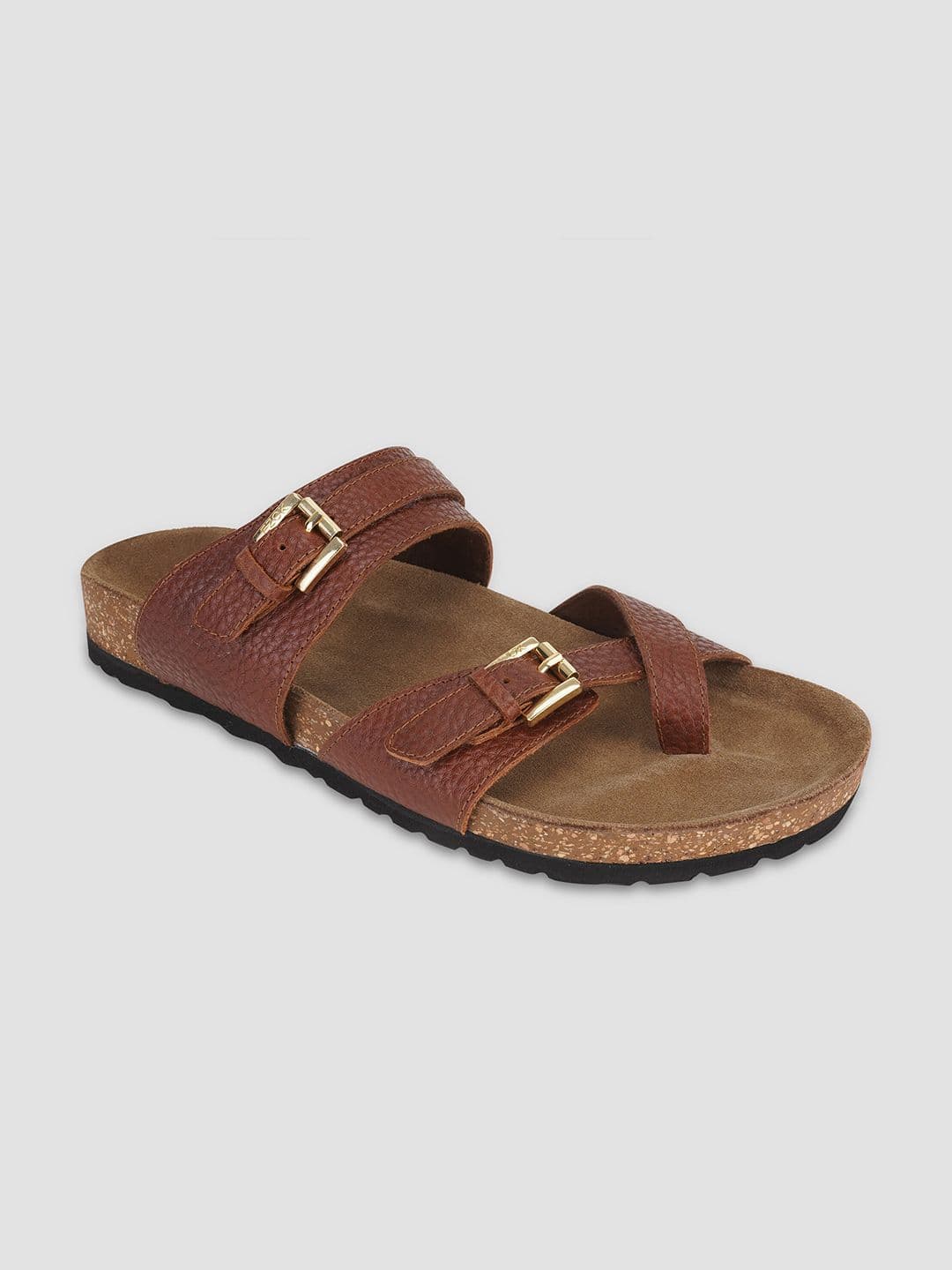 EZOK Men Buckle Detailed Leather Comfort Sandals - view 1