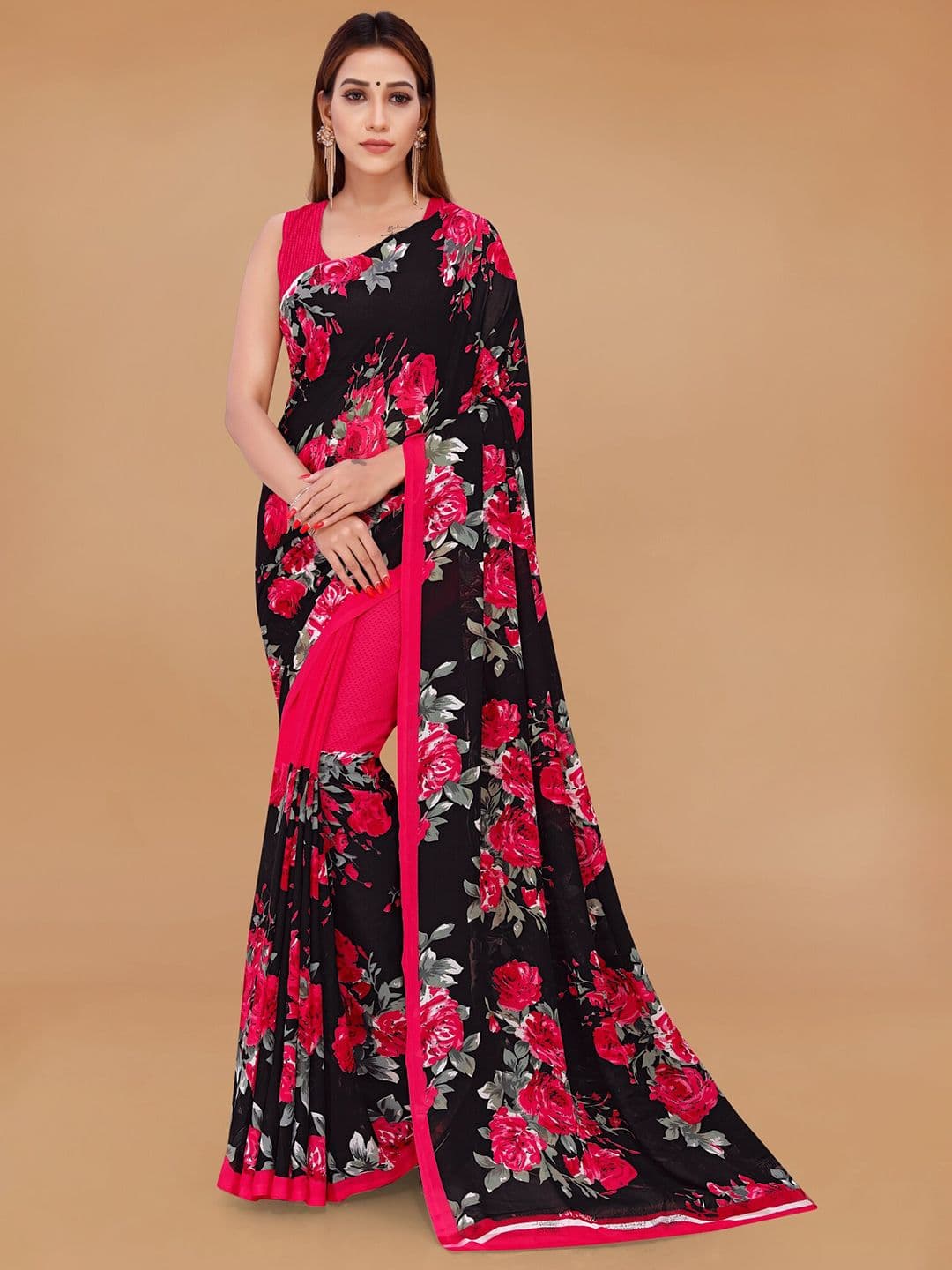Moda Rapido Floral Printed Saree - view 1