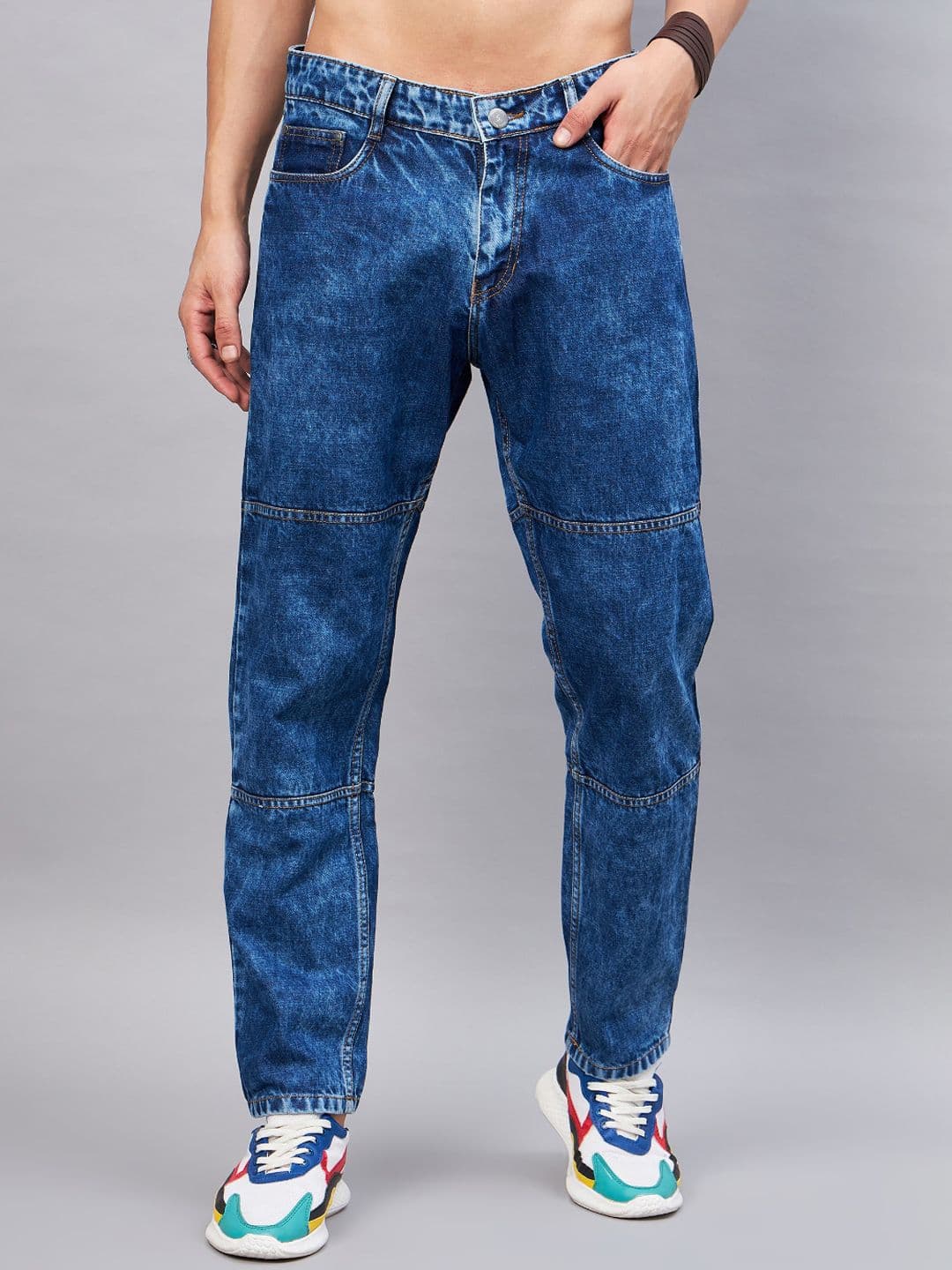 STUDIO NEXX Men Relaxed Fit Light Fade Pure Cotton Jeans - view 1