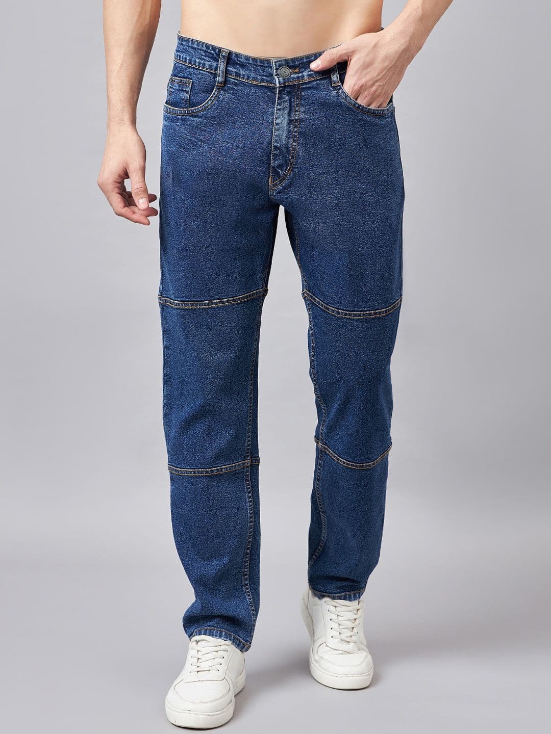 STUDIO NEXX Men Relaxed Fit Clean Look Stretchable Jeans - view 1