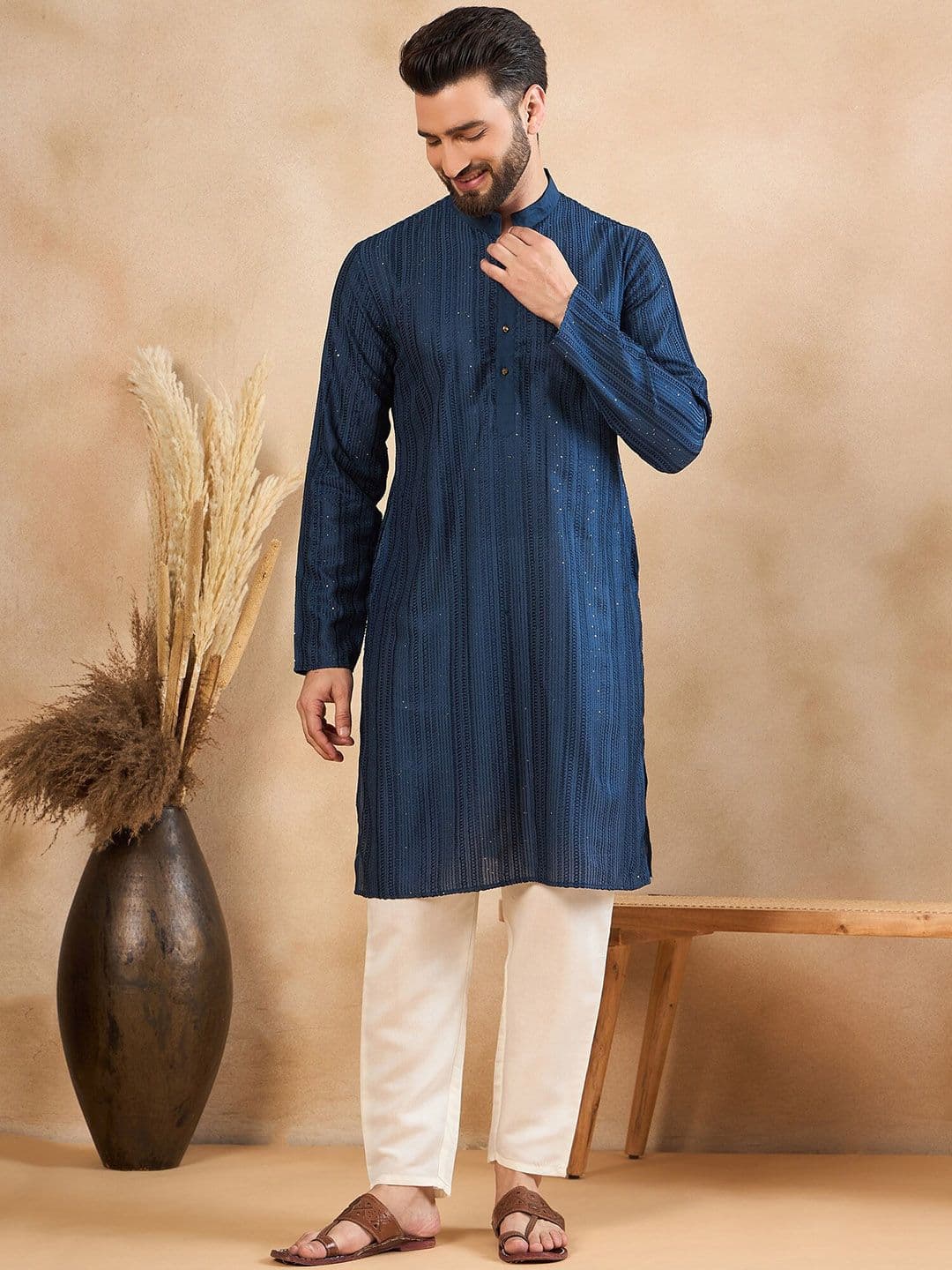 HERE&NOW Men Liva Kurta - view 1