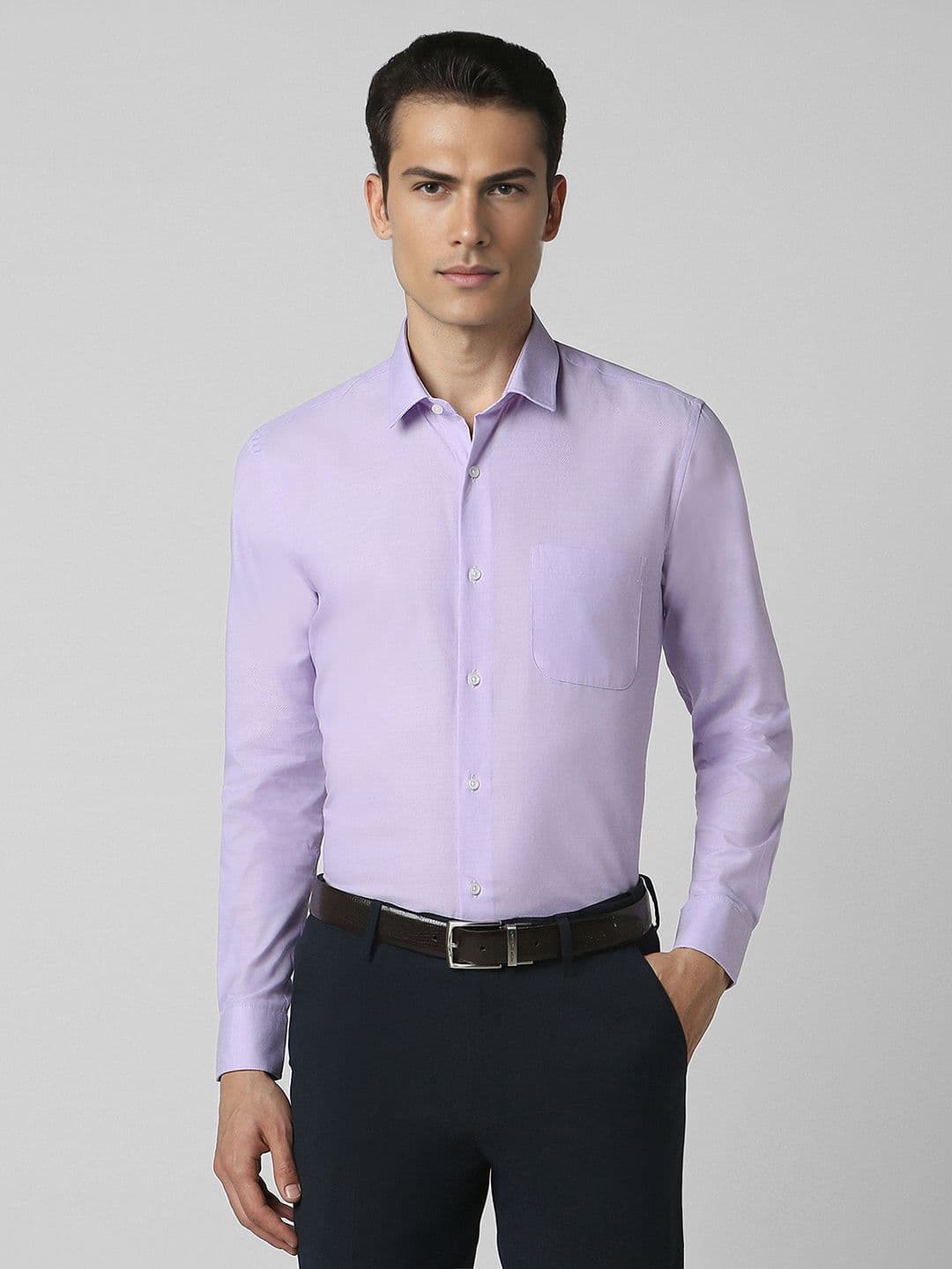 Peter England Opaque Cotton Formal Shirt - view 1