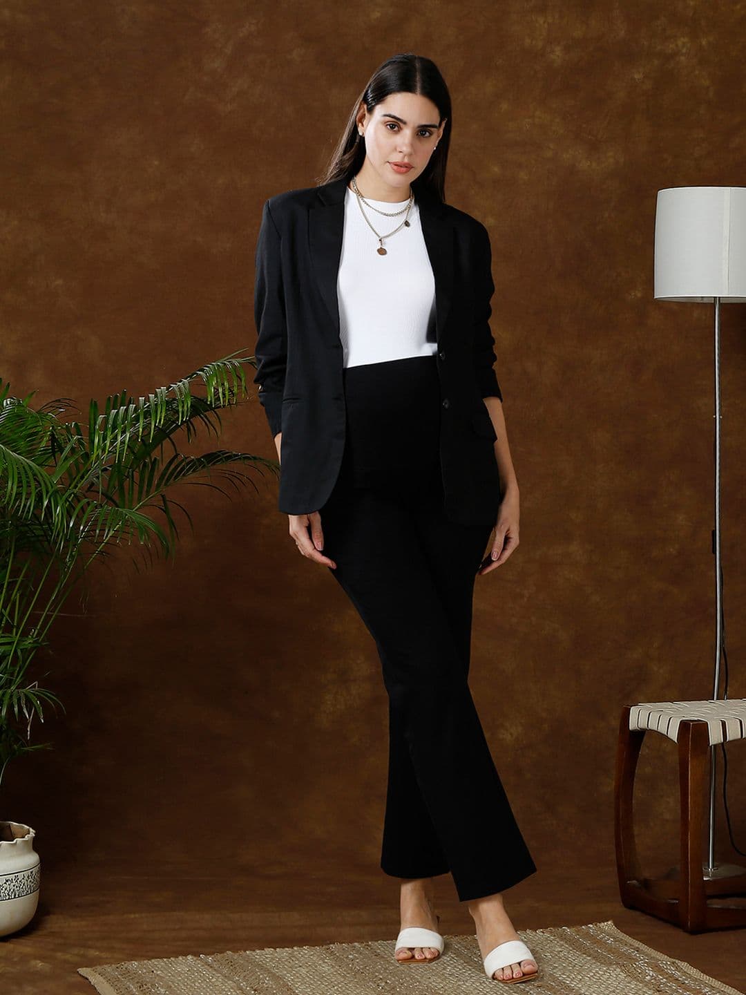 MomToBe Women Relaxed High-Rise Easy Wash Cotton Maternity Trousers - view 1