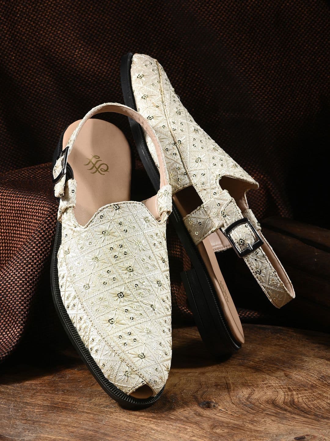 House of Pataudi Men Embellished Shoe-Stype Sandals - view 1