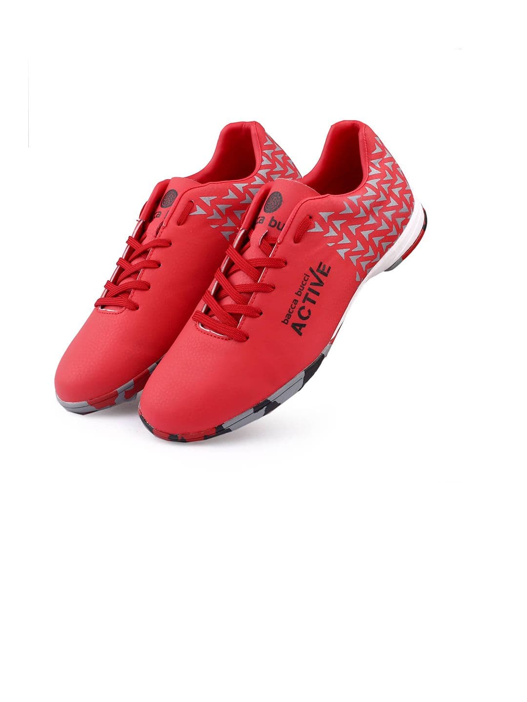 bacca bucci Men Red Lace-Ups Football Non-Marking Shoes - view 1