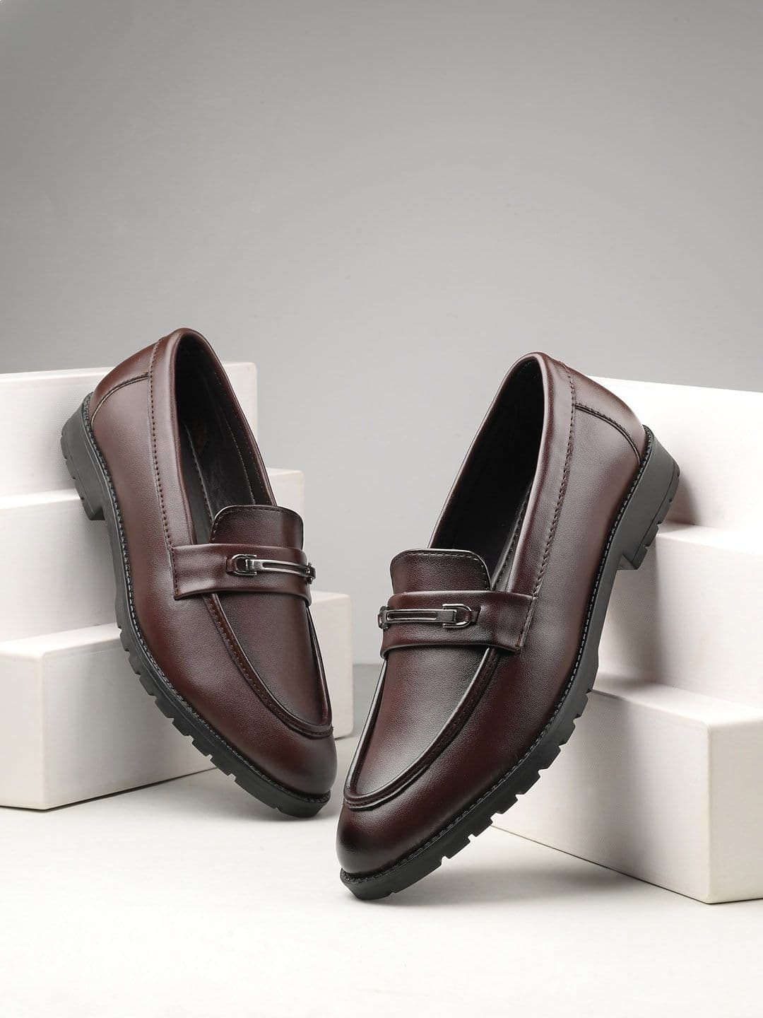 CARLO ROMANO Men Buckle Detailed Formal Loafers - view 1