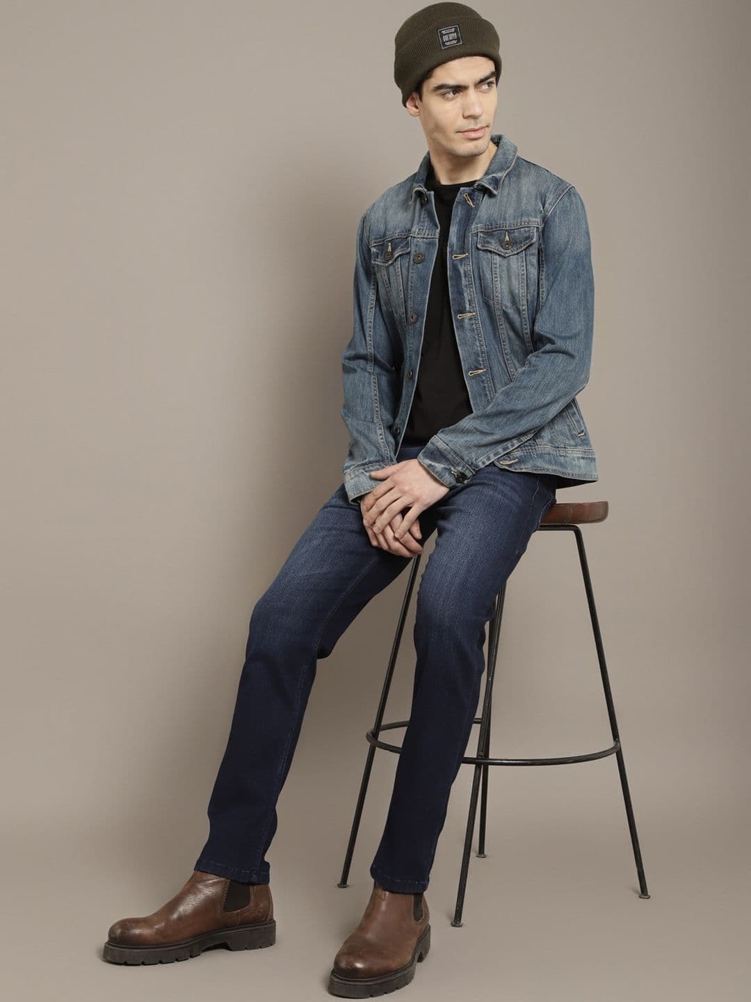 The Roadster Lifestyle Co. Men Jean Blue Slim Fit Light Fade Stretchable Jeans - view 1
