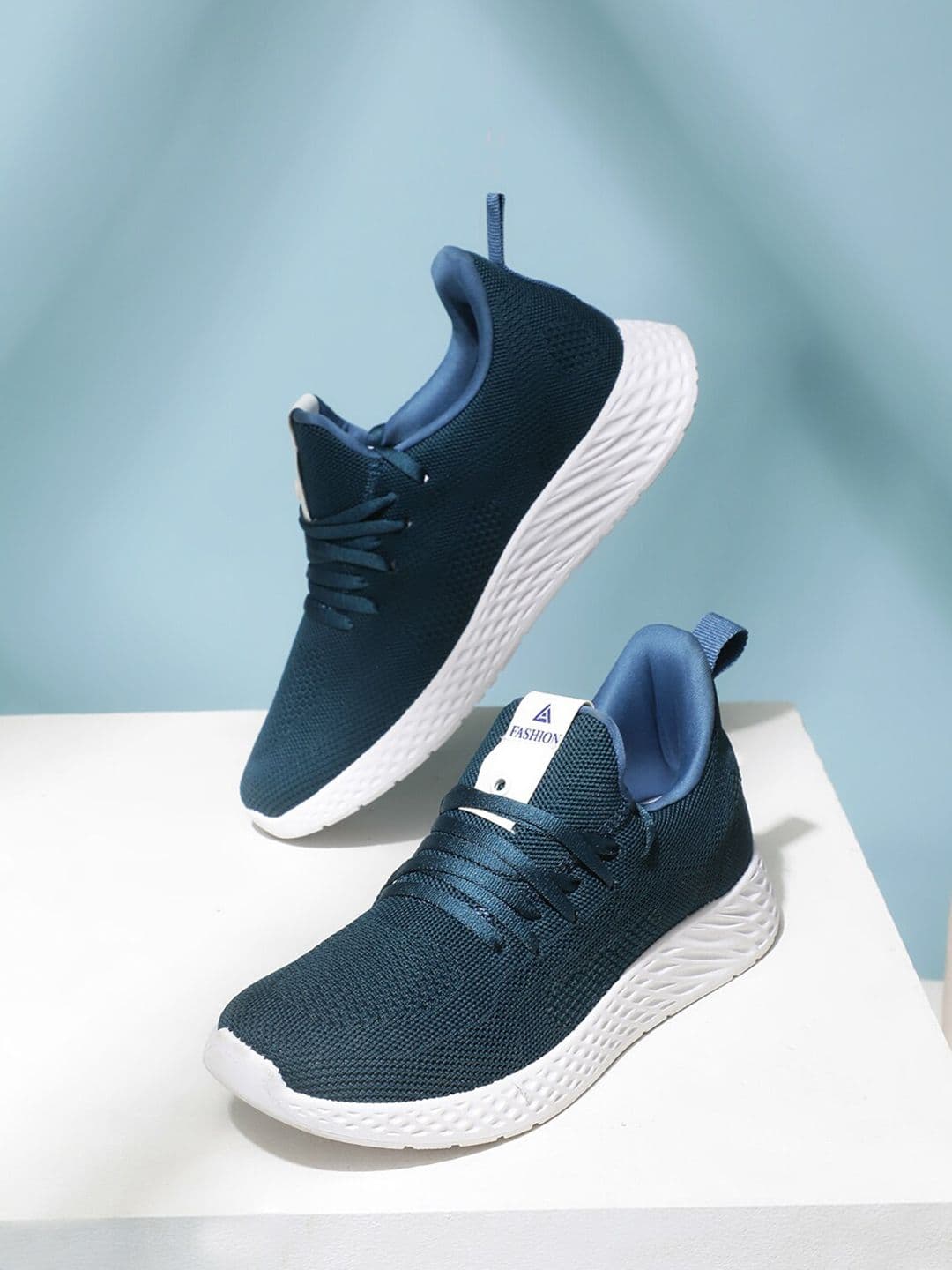 OZZOH Men Textured Lace-Up Running Shoes - view 1